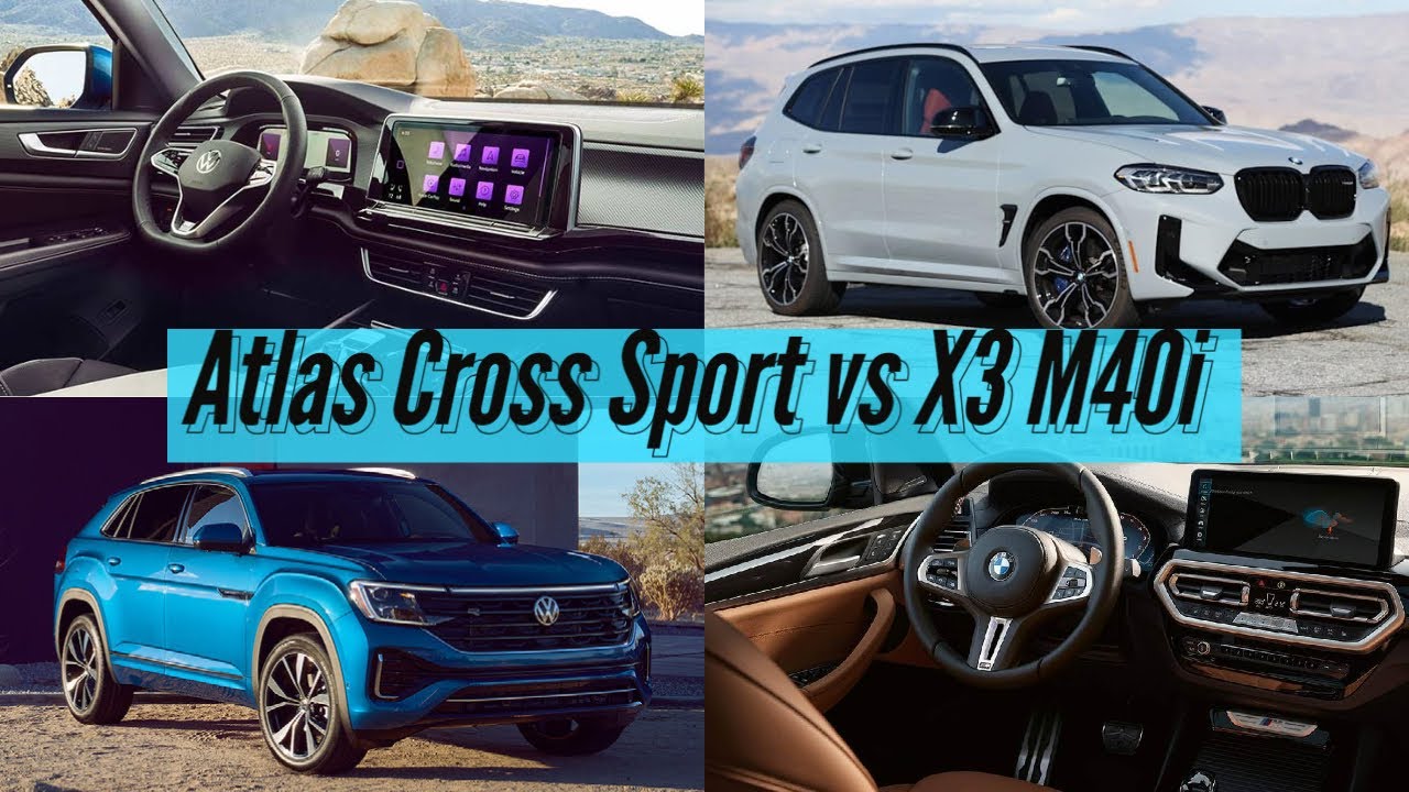 2024 BMW X3 M40i vs 2024 Volkswagen Atlas Cross Sport R-Line Visual ...