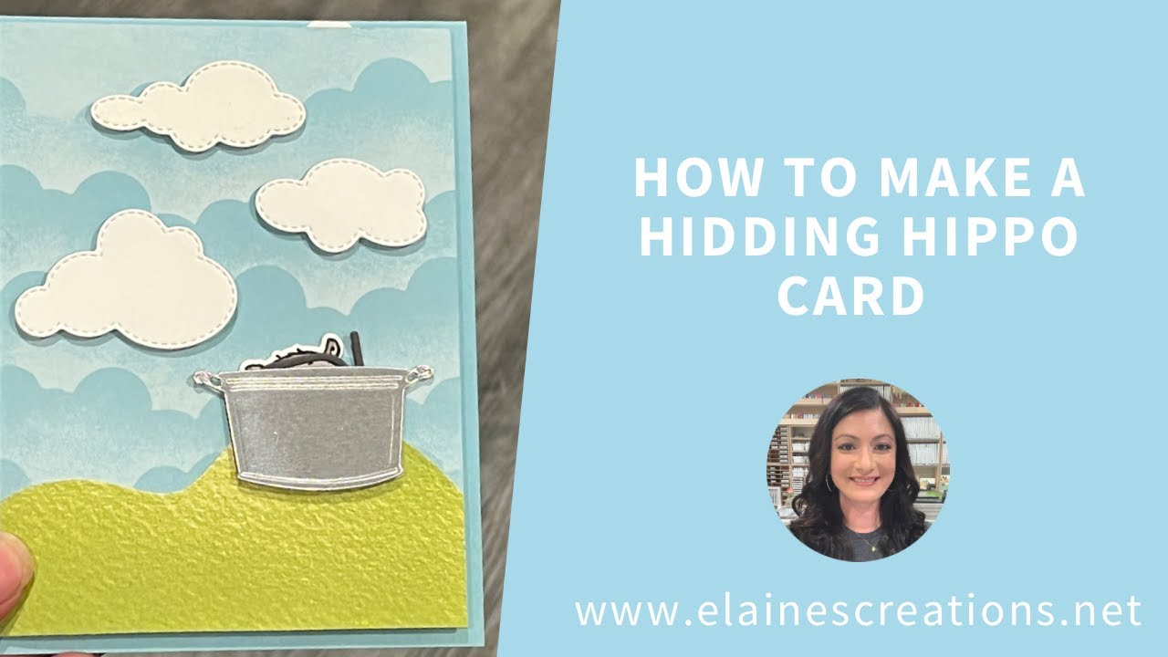 How to Make a Hiding Hippo Card! Elaine's Creations YouTube
