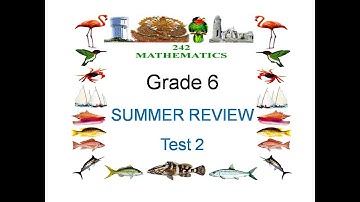 Grade 6 Mathematics Summer Revision Test 2