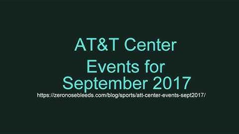 AT&T Center Events for September 2017