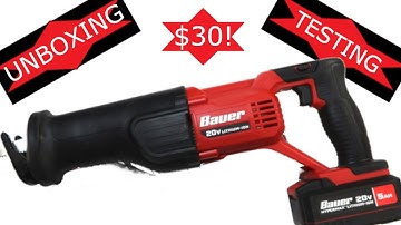 Unboxing & Testing Of A Harbor Freight (BAUER Brand) 20V Cordless Variable Speed Reciprocating Saw