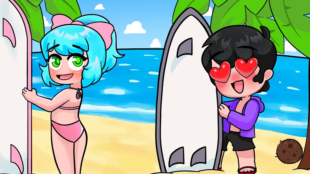 ESPIÓ A SRTACATANA EN LA PLAYA 😱😳 ¿ME DESCUBRE? 😲 SRJUANCHO BROOKHAVEN ROBLOX ROLEPLAY