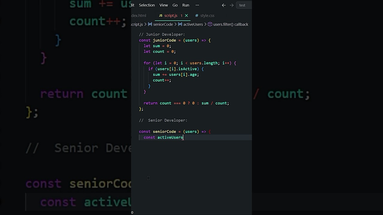 Junior 👶 vs Senior 👴: The Evolution of Code