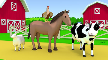 Domestic animals of the farm