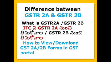 What Is GSTR 2A / GSTR 2B ,Difference between GSTR 2A & GSTR 2B | How to View & Download  GSTR 2A/2B