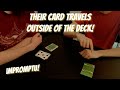 Card Transports To An Impossible Location?! Impromptu Card Trick Performance/Tutorial