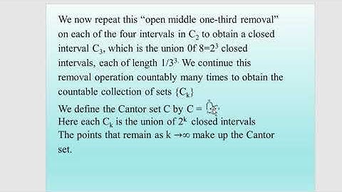 Measure of a Cantor Set
