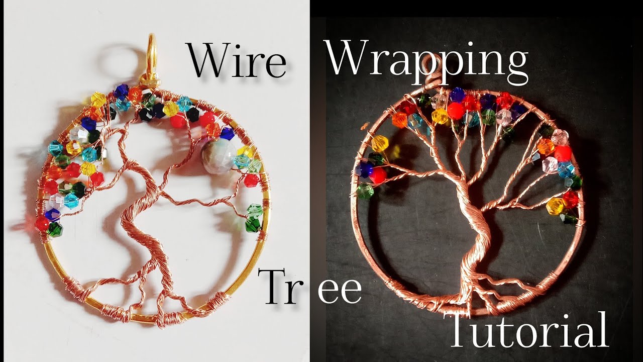 How to make a wire wrap tree#wirewrappingtutorial #wiretree #pendant# ...