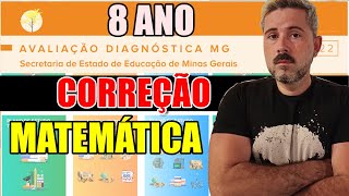 Correção AVALIAÇÃO DIAGNÓSTICA (2022) - Matemática 8° ano