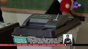 Final testing and sealing ng vote counting machines, isinasagawa sa iba