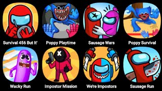 Survival 456 But It's Impostor, Poppy Playtime, Sausage Wars, Poppy Survival, Wacky Run, Sausage Run screenshot 5