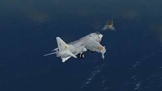 AV-8S HARRIER & R-01 DEDALO VTOL OPERATIONS