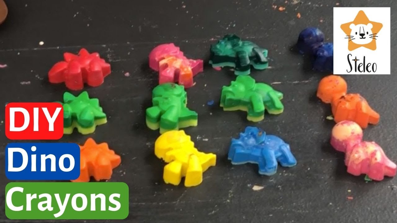 DIY Dino Crayons How To Make Dinosaur Crayons Dinosaurs For Kids