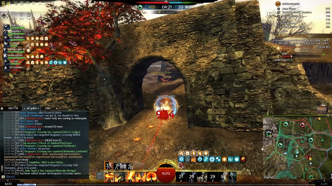 Guild Wars 2 -Tempest Group Fights Vs Ferguson's Crossing