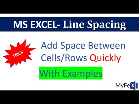 Line Spacing in Excel | Add space between multiple cells Quickly (Speed)