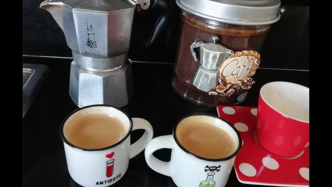 elabo Máquina de café espreeso y olla Moka para estufa de gas o cerámica  eléctrica, cafetera italiana para espresso italiano, capuchino y café con