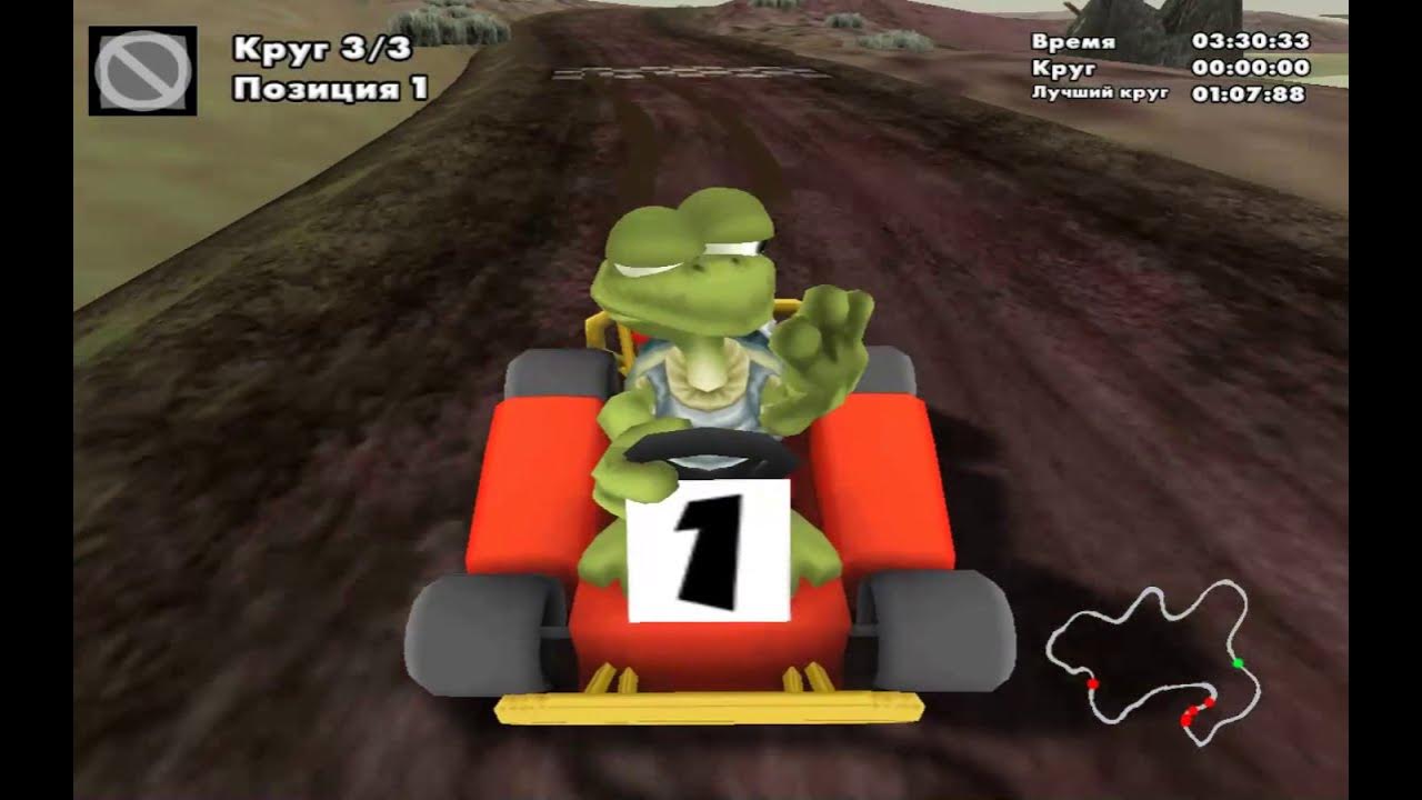 Прохождение Moorhuhn Kart 2 №4 - YouTube