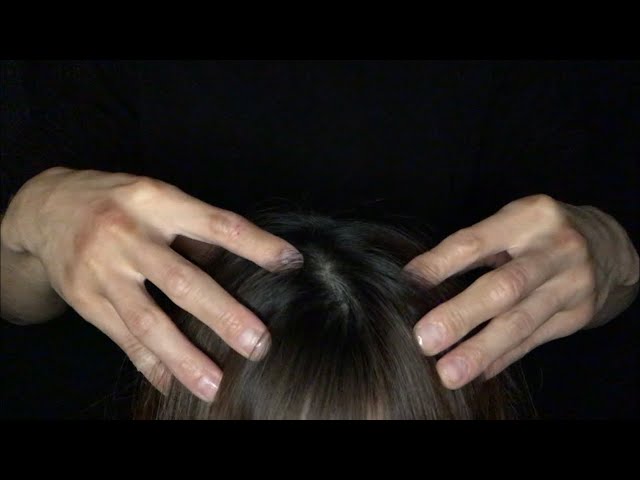 【ASMR】ぐっすり眠れる頭皮マッサージ【気持ち良い音】Relaxing scalp massage