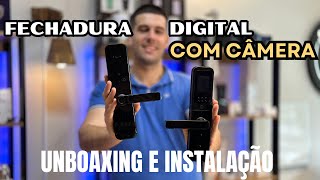 UNBOAXING E INSTALAÇÃO DA FECHADURA ELETRÔNICA COM CÂMERA DA TUYA MODELO F8.