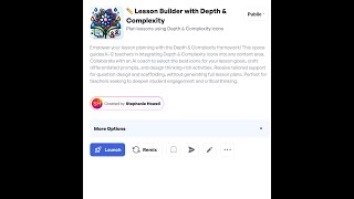 ✏️ Lesson Builder with Depth & Complexity