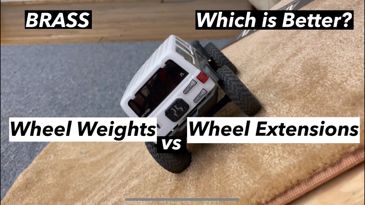 SCX24 brass wheel spacers weights and diff covers upgrade Part 2 YouTube