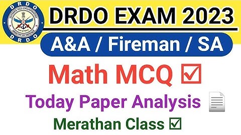 DRDO CEPTAM 10 A&A Math Merathan Classes | DRDO CEPTAM 10 A&A Paper Analysis Today @focus4m