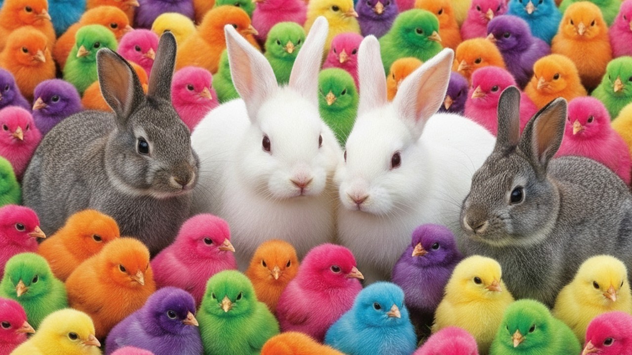 Tangkap Ayam Lucu, ayam warna warni, ayam rainbow, kelinci lucu, bebek lucu, ikan koi, Hewan Lucu