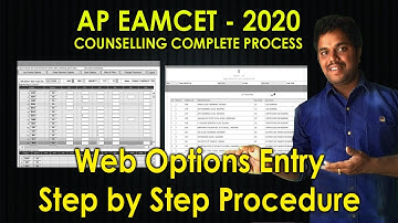 AP EAMCET Web Options Entry | Step by Step Procedure | AP EAMCET 2020 | Purushotam Academy