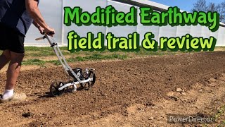 Modified Earthway field trial #seeder #planting