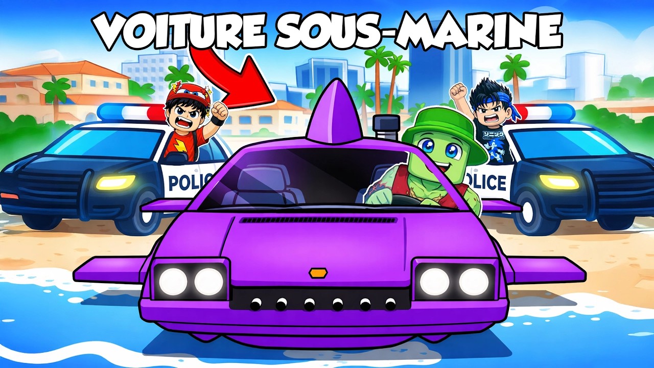 Je suis devenu CHAUFFEUR de fuite avec une VOITURE SOUS-MARINE sur GTA 5 !