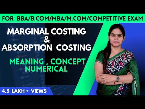 Marginal Costing  & Absorption Costing | Marginal Cost | Marginal & Absorption Costing | Difference