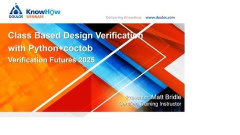 Class-based Design Verification with Python cocotb