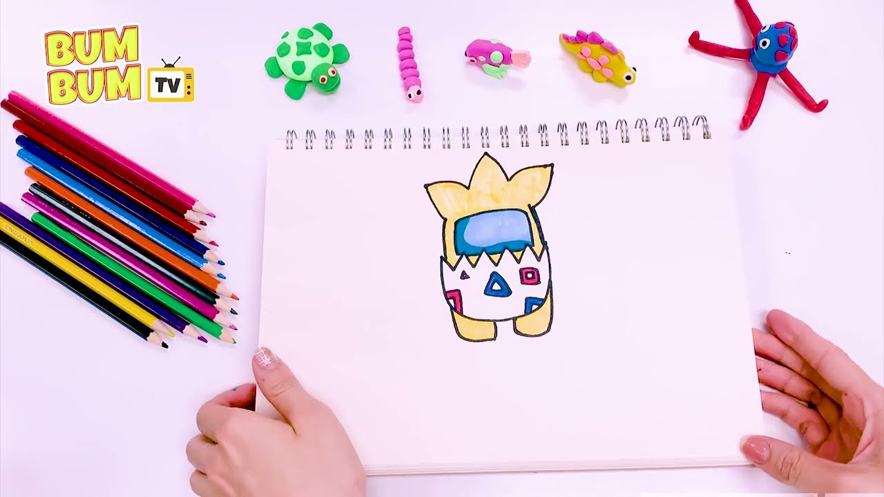 Bum Bum TV | Hướng Dẫn Vẽ Among Trứng Pokemon | Vẽ Togepy Pokemon | How to Draw a Among Us
