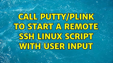 Call putty/plink to start a remote SSH linux script with user input