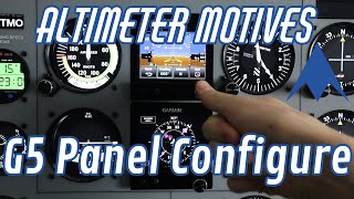 Configuring the Altimeter Motives Dual G5 Instrument Panel for Cessna 172 Flight Simulators