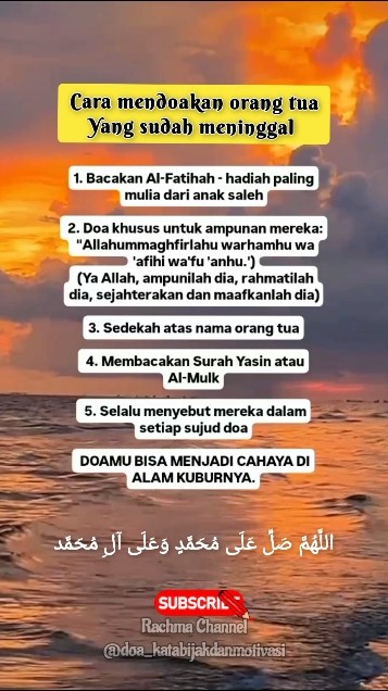 CARA MENDOAKAN ORANG TUA YANG SUDAH MENINGGAL: