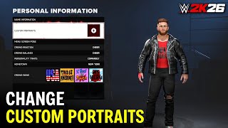 WWE 2K26: How to Change Custom Portraits of Superstar