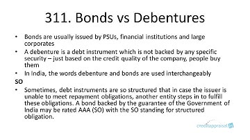 311. Bonds and debentures