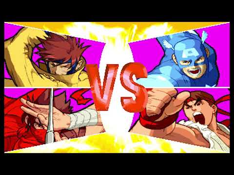 Marvel vs Capcom 1 ( Arcade ) - Strider Hiryu / Gambit Playthrough ( Feb 15, 2020 )
