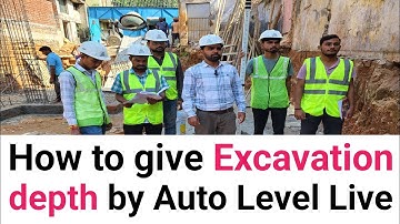Excavation Made Easy Accurate Depth Measurement with Auto Level | How to Take Levels with Auto Level