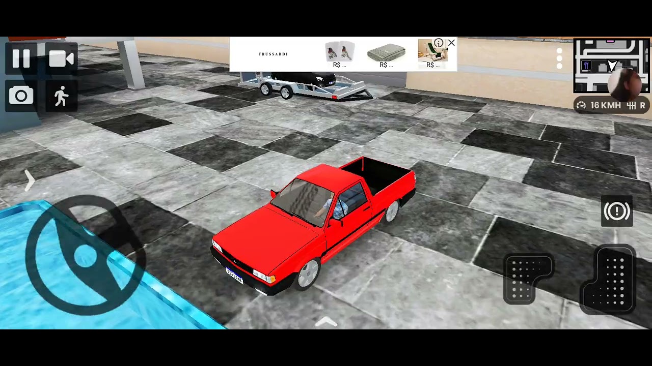 Esse é o dois meus carro novo uma Saveiro redonda retângulo com volante Chevrolet celta de 4 portas 