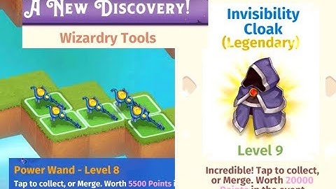 Merge Magic - Wizards of Arcania Event Completed - Power Wands for Invisibility Cloak 30k Points