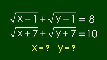 A Nice Algebra Problem | Math Olympiad x=? y=?