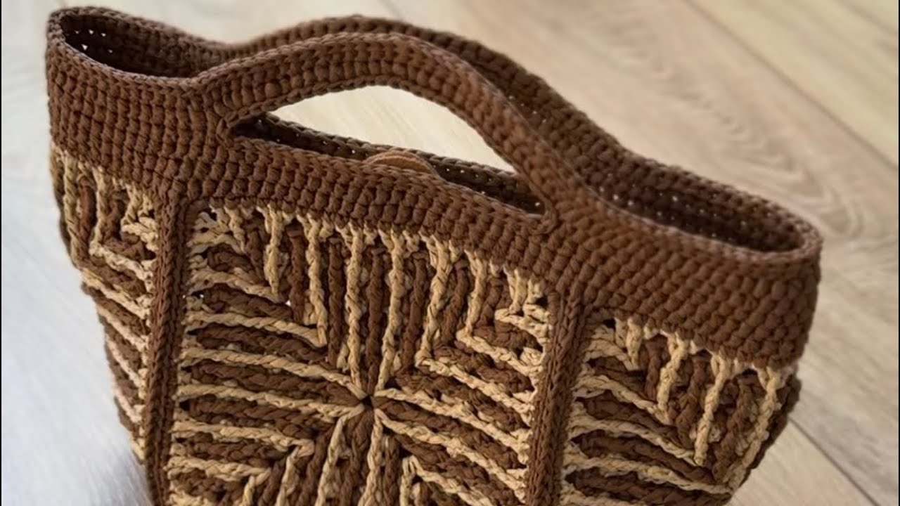 5 motiften çanta yapımı (mozaik motiften)