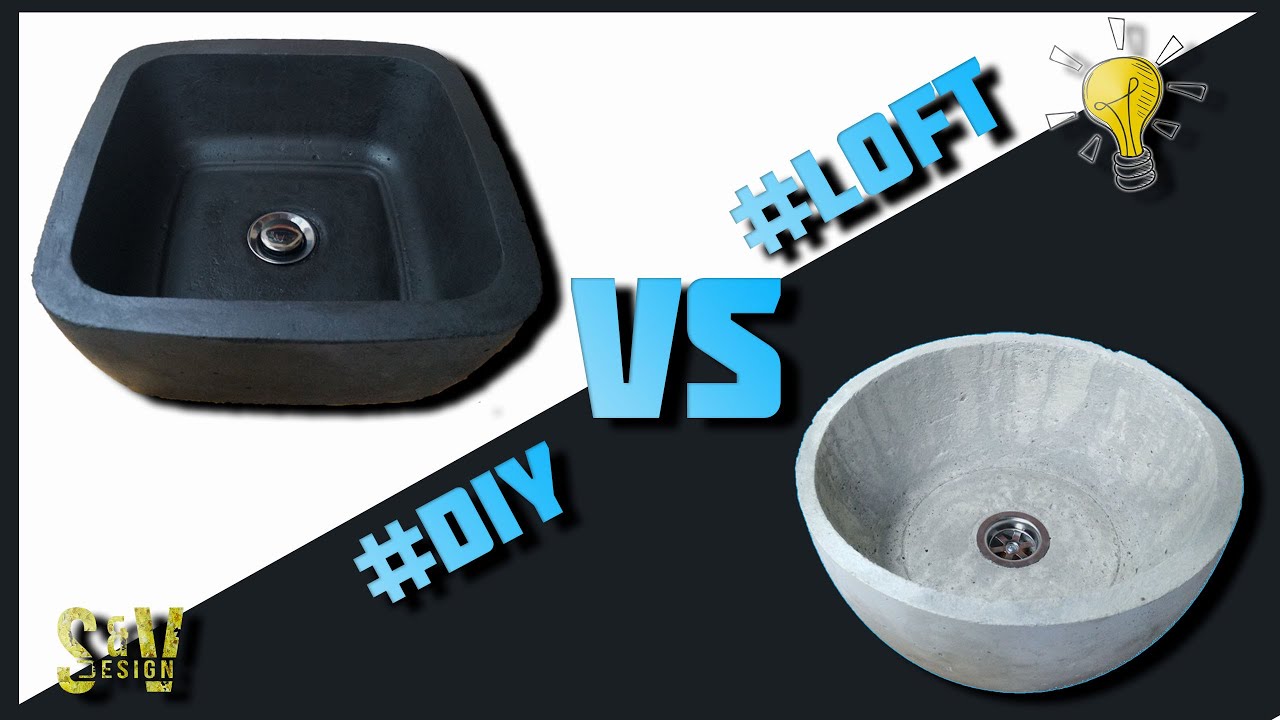 Black VS White | Крутые Дизайнерские Раковины С Бетона Своими Руками | DIY Concrete Sink | SVdesign