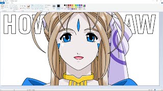 Speed Drawing of Belldandy on MS Paint | Speed Paint Anime | Dragon Ball Super Resimi