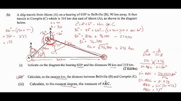 CSEC Maths - January 2017 Question 10