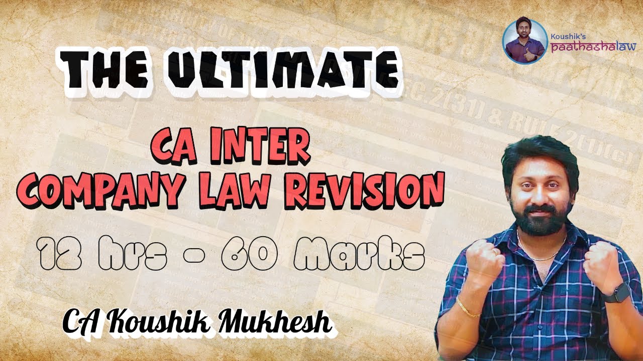 THE ULTIMATE COMPANY LAW 📖 REVISION FOR CA INTER - CHARTS REVISION 🔥 ...