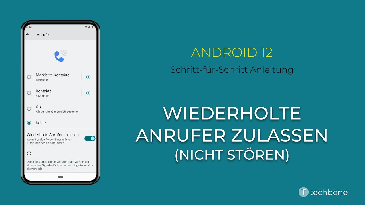 Speedphone 12 Kann Anrufer Nicht Hören Wiederholte Anrufer zulassen (Nicht stören) [Android 12] - YouTube