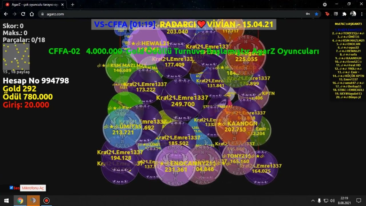 AGARZ | VS-CFFA REKOR MAX SKOR | FULL İZLEYİCİ